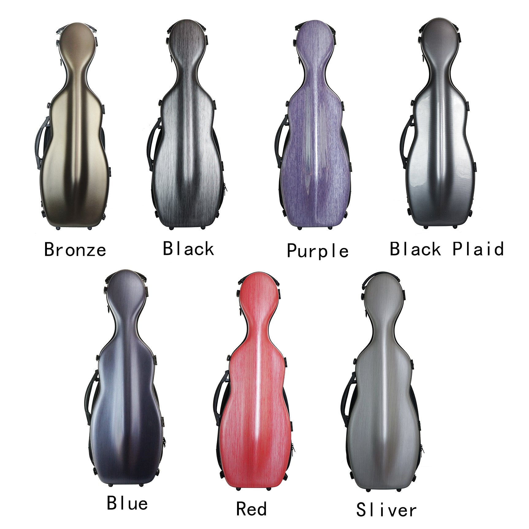 4/4 Violin Case - West Coast Polycarbonate Cello Shaped Model