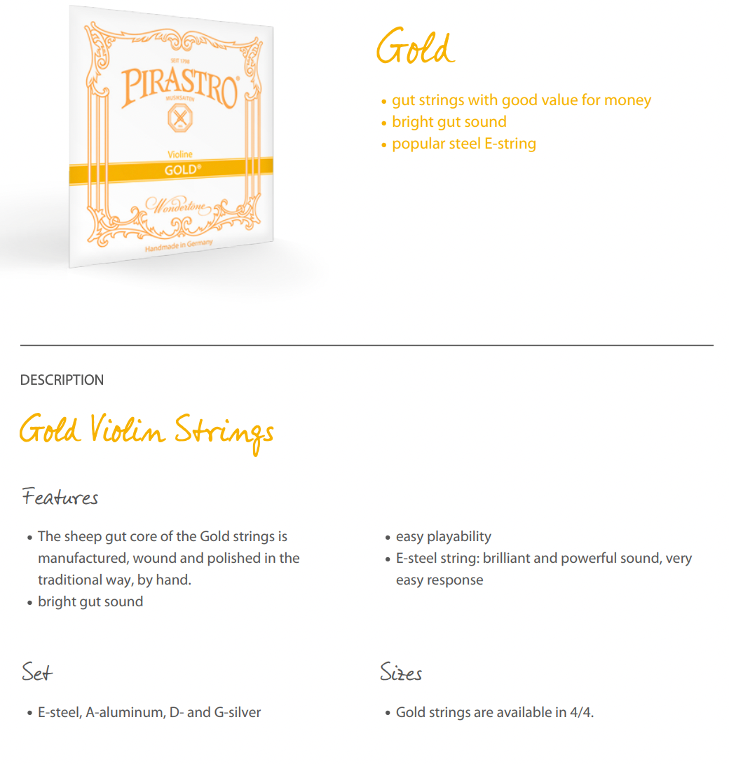 Pirastro - Gold Label | Violin E String