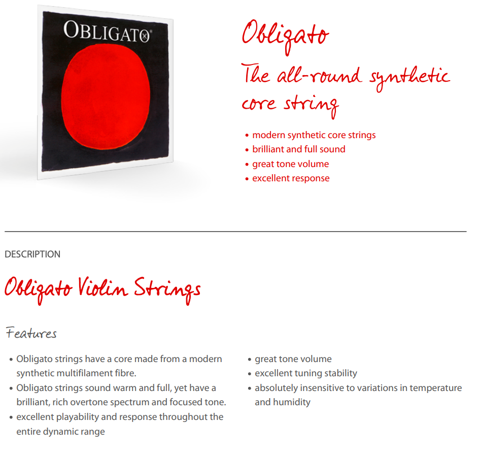 Pirastro - Obligato | Violin
