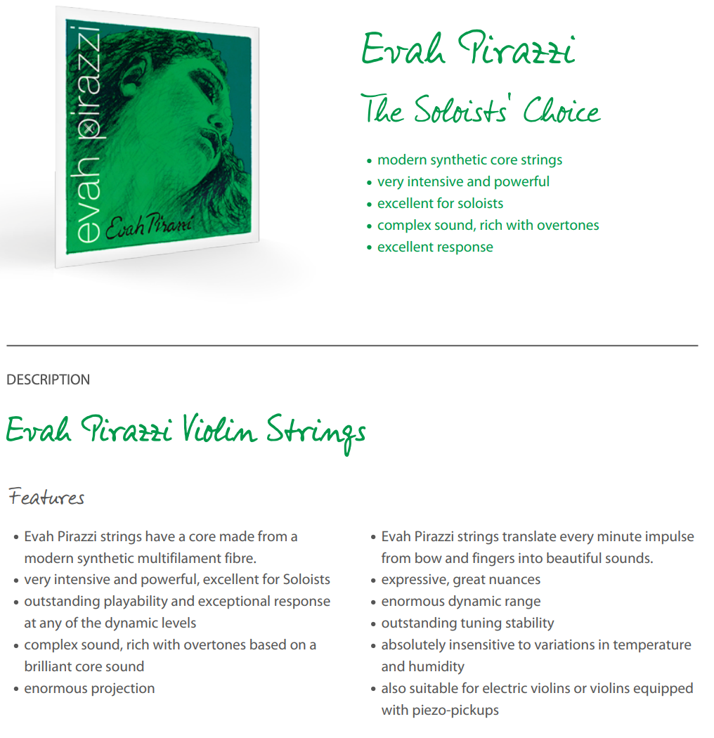 Pirastro - Evah Pirazzi | Violin