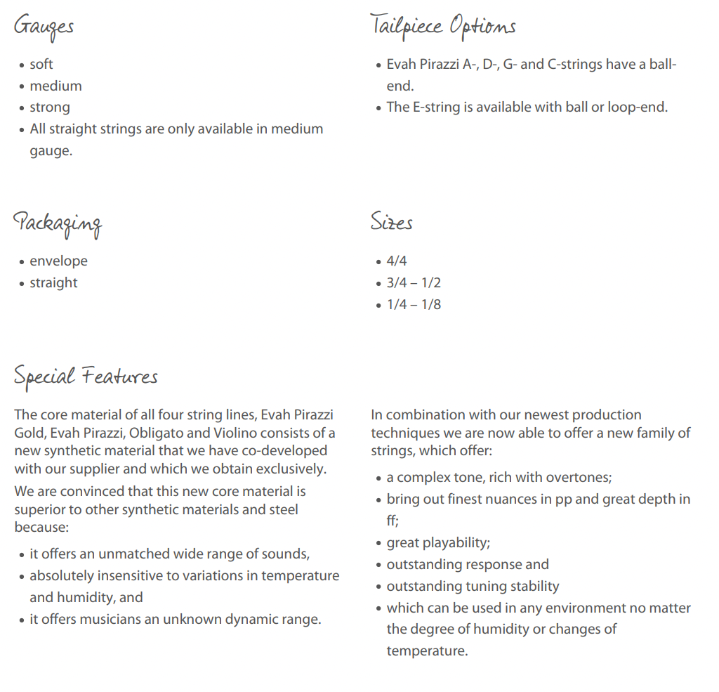 Pirastro - Evah Pirazzi | Violin