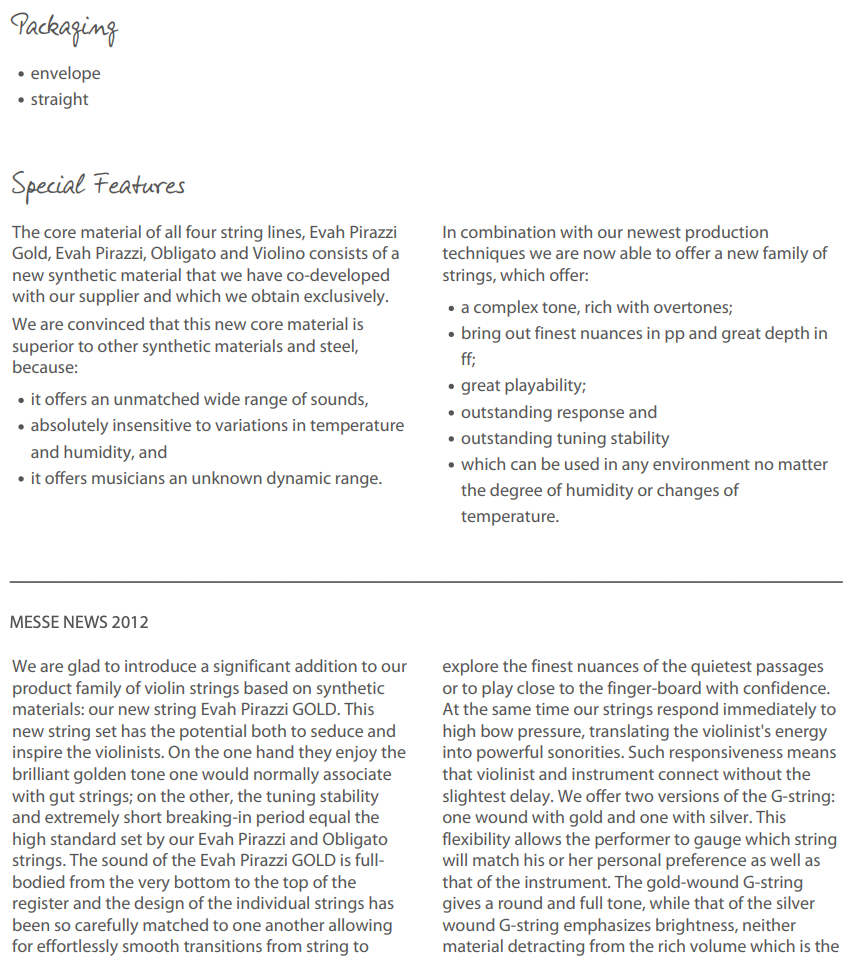 Pirastro - Evah Pirazzi Gold | Violin