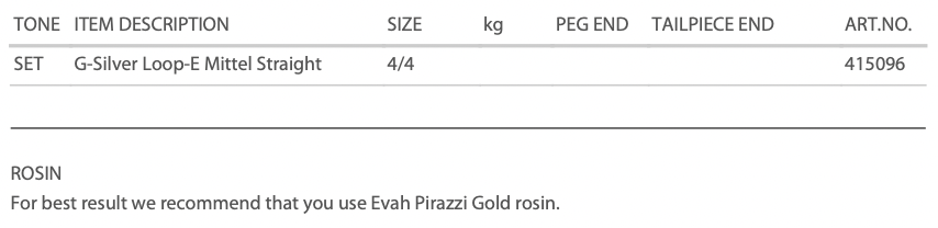 Pirastro - Evah Pirazzi Gold | Violin