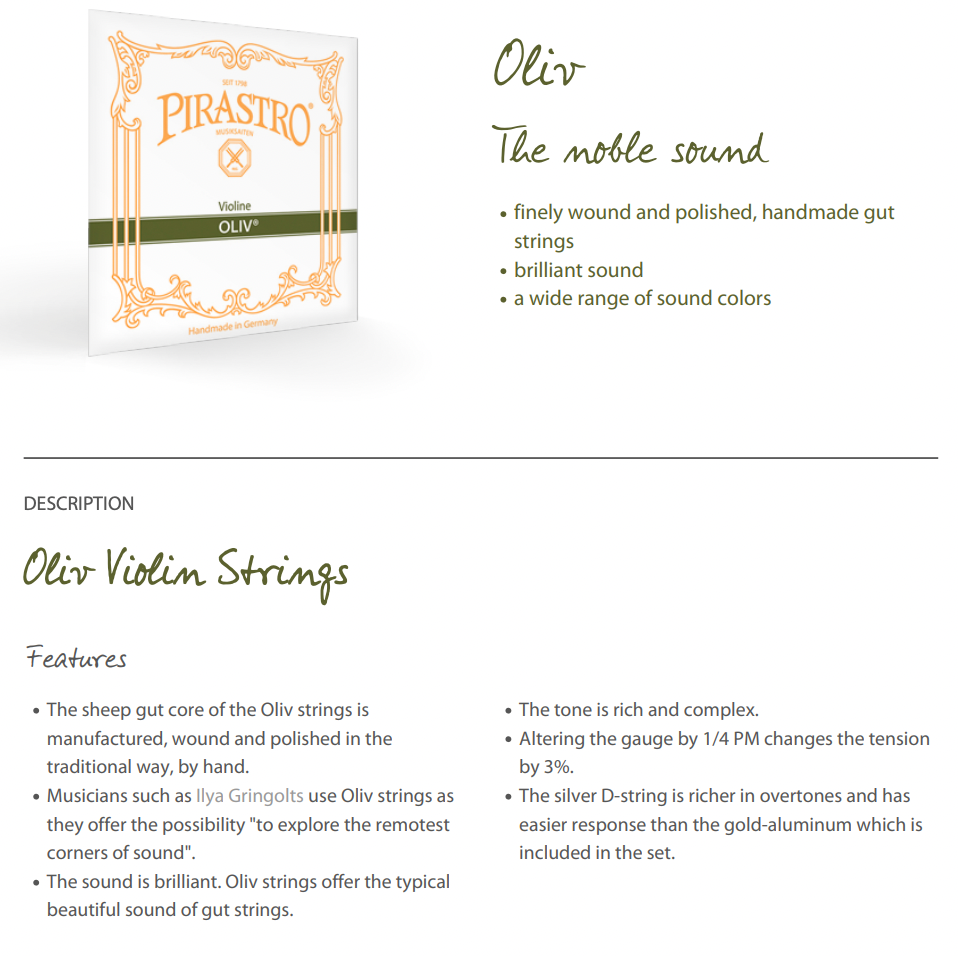 Pirastro - Oliv | Violin