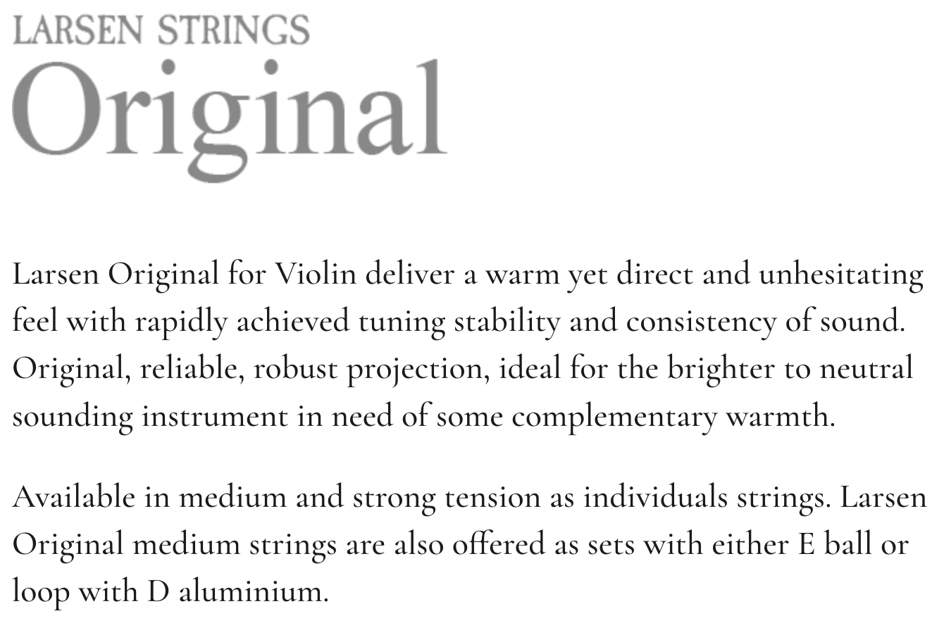 Larsen - Original | Violin