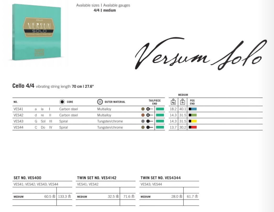 Thomastik - Versum Solo | Cello