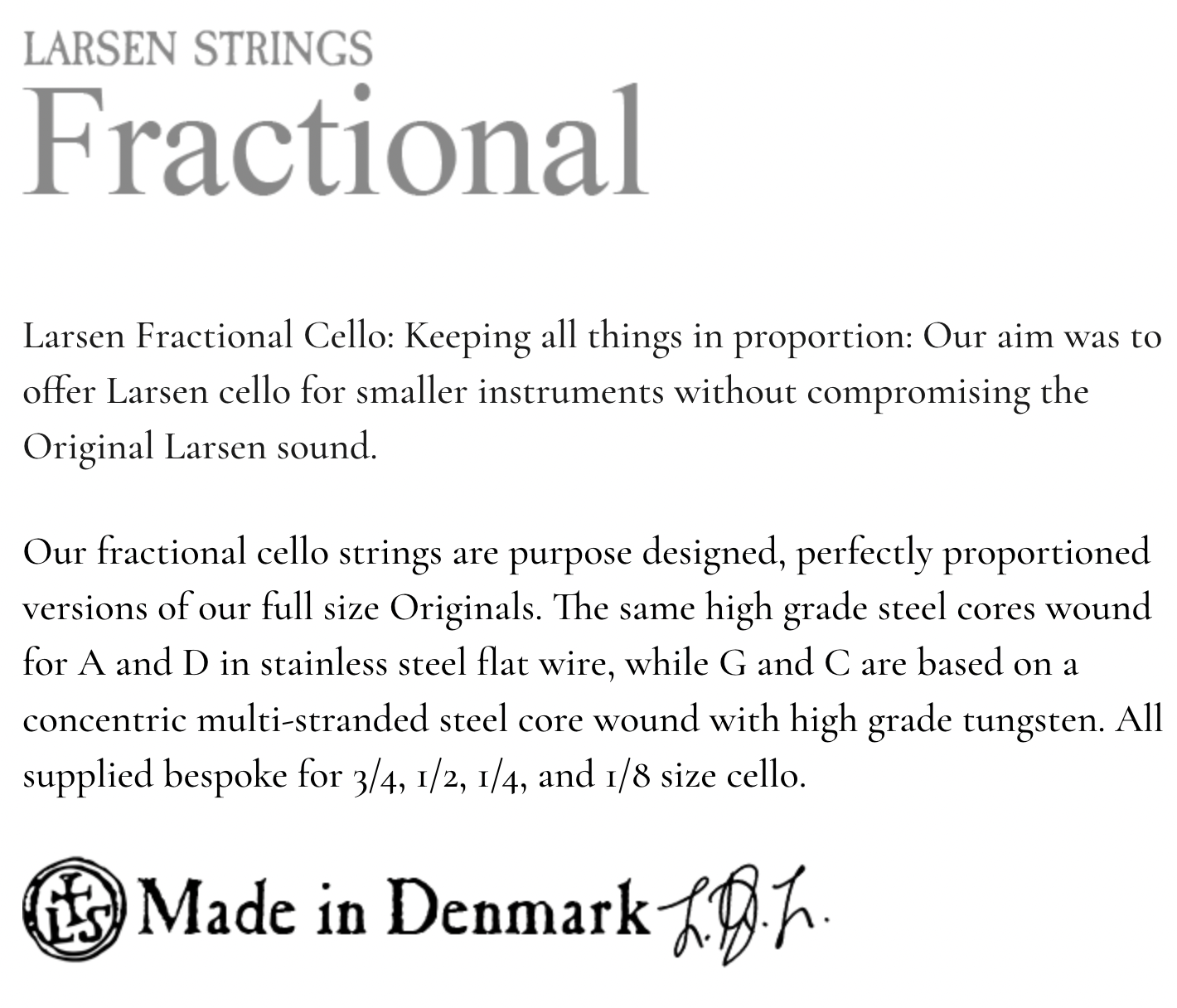 Larsen - Original | Cello