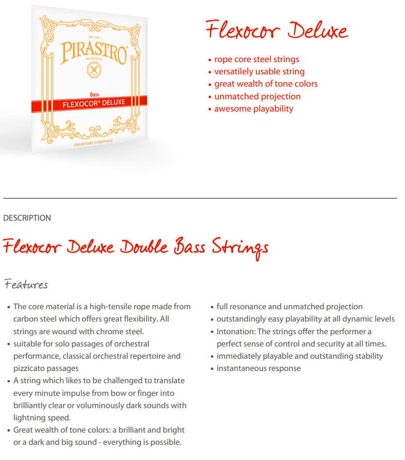 Pirastro - Flexocor Deluxe Orchestra | Double Bass
