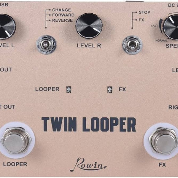 twin looper pedal Rowin Twin Looper Station Electric Guitar Effect Pedal Loop Station