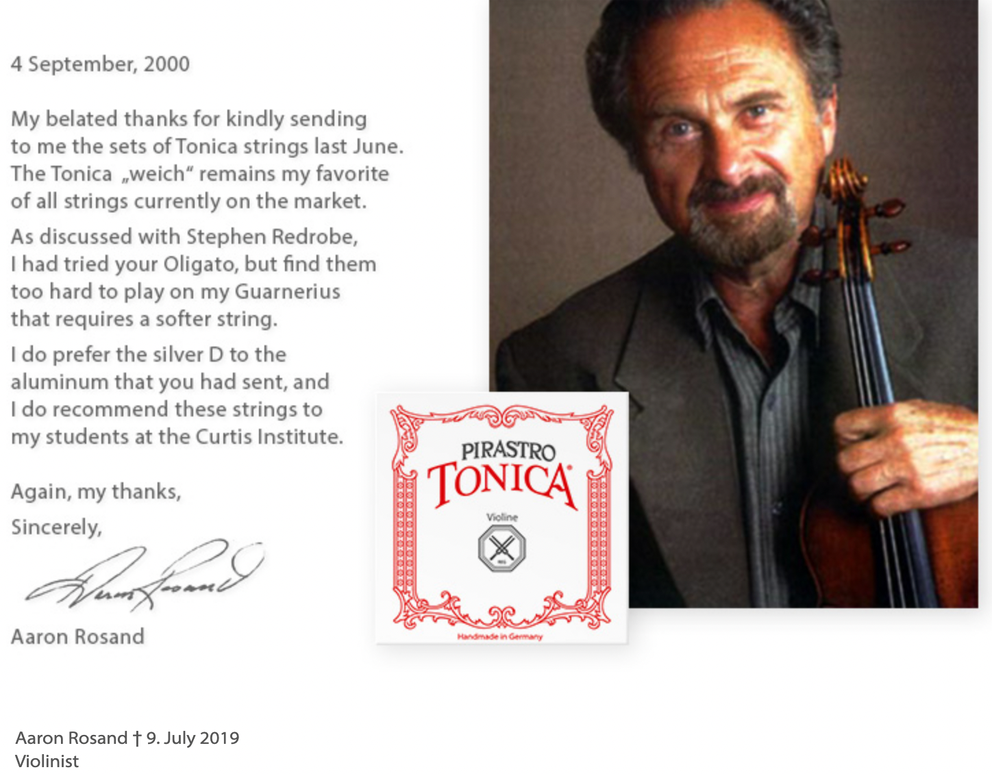 Pirastro - Tonica | Violin