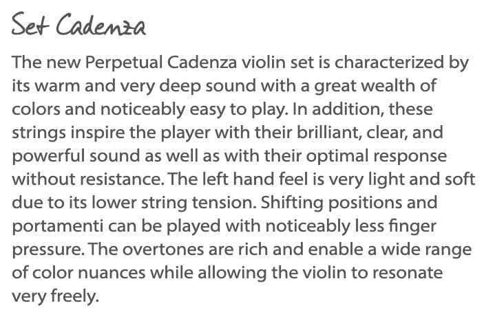 Pirastro - Perpetual Cadenza | Violin