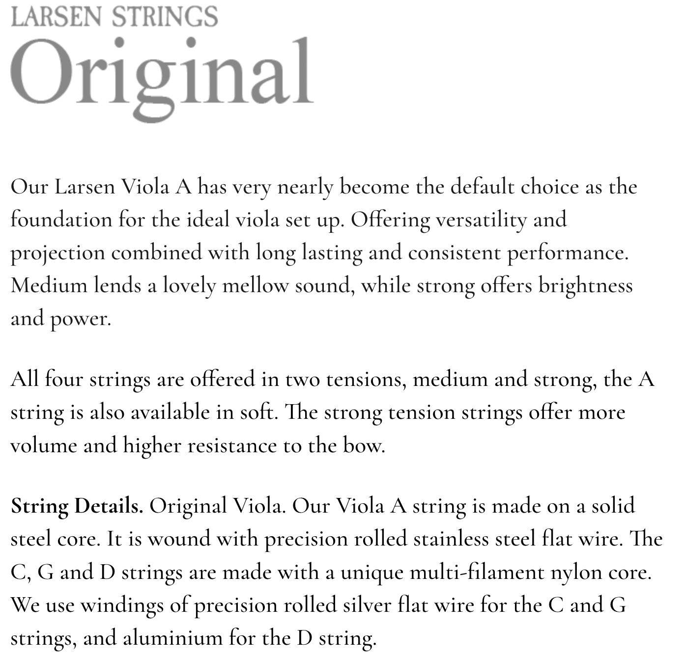 Larsen - Original | Viola